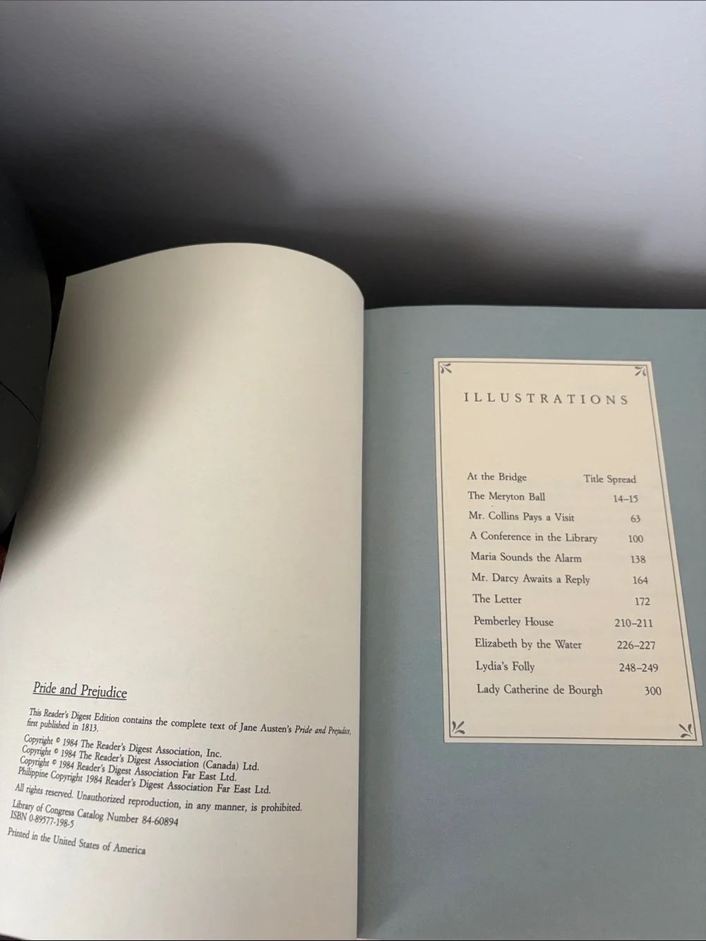 Pride and Prejudice Hardcover Book - Light Blue with Gold Foil